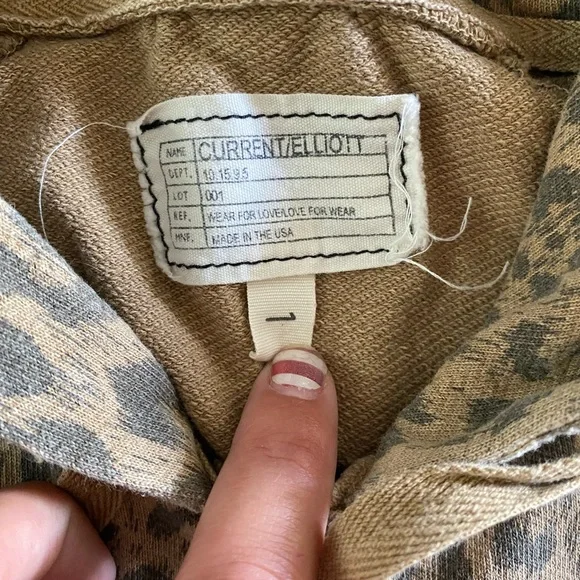 Current/Elliott Tan Cheetah The Zip Hoodie - Picture 4 of 5